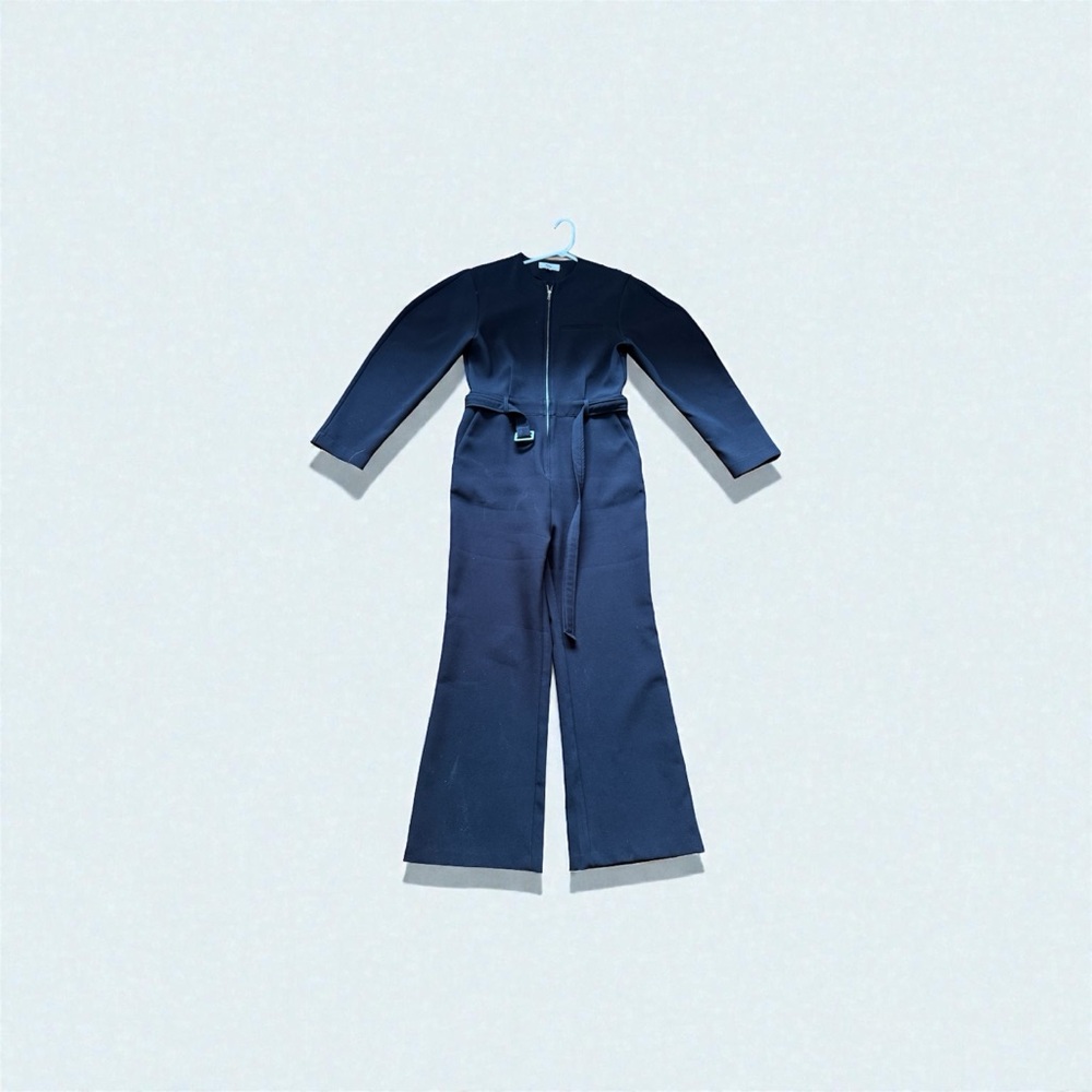 The Frankie Shop Black Belted Jumpsuit